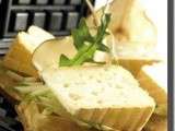 Gauffres au Livarot et poires confites