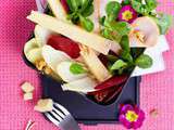 Poulet en salade croquante et Cantal Vieux