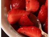 Salade de fraises à la vanille et rhum ambré