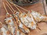 Escalopes de poulet en brochette, champignons persillés, brocolis et fenouil / La Plancha eno