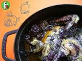 Buffet Halloween #5 : Poulet violet à la sauce verte (myrtilles et pesto)
