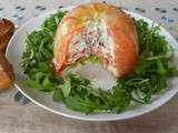 Charlotte concombre chèvre saumon