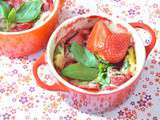 Clafoutis fraises basilic