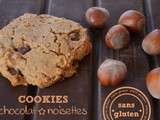 Cookies chocolat noisettes sans gluten ni oeuf