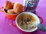 Crème brulée abricots sirop d'érable