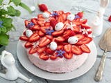 Gâteau glacé à la fraise
