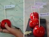 Pommes d’amour empoisonnées {spécial Halloween} + étiquettes à télécharger