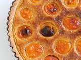 Tarte aux abricots, nappage de sirop au thym