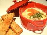 Oeuf Cocotte with salmon - Oeuf Cocotte au saumon