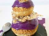 Religieuse à la figue et au lait d'amande