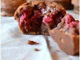 Muffins chocolat framboises