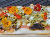 Flash back : pizza végétarienne aux légumes ocres