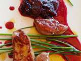 Escalope de foie gras et cerises à l'aigre-doux