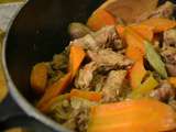 Sauté de veau aux carottes, miel et citron confit