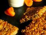 Pavés d'avoine au miel et aux abricots
