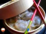 Raviolis vapeur aux épinards/poivrons 蔬菜蒸饺 shūcài zhēngjiǎo