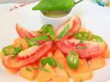 Salade melon tomate