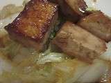 Chou chinois mariné au tamari et ses dés de tofu
