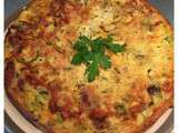 Quiche aux courgettes et aux tomates confites sans pâte