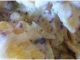 Salade d'hiver: pommes de terre,oignon,câpres,jambon cru et petite sauce légère au fromage blanc