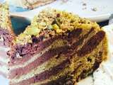 Cake marbré pistaches-matcha-chocolat