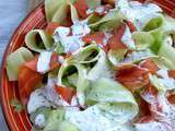 Tagliatelles de concombre au saumon fumé