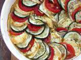 Tian de courgettes, tomates et chèvre