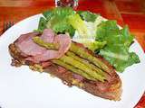 Pain perdu au bacon et asperges vertes