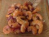 Crevettes sautées à l’ail et au citron vert
