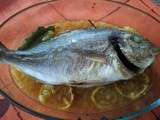 Daurade au four, vin blanc et citron