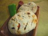 Fougasse au poivrons, tomates séchées et chorizo