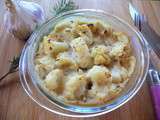 Gratin de chou fleur, ail et romarin