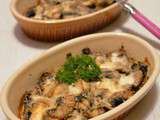 Petits gratins de champignons au parmesan