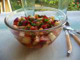 Salade de fruits estivaux au basilic