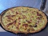 Tarte aux poireaux, champignons et St Nectaire