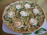Tarte printanière aux fines herbes et petits légumes
