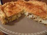 Tourte au poisson, crevettes et légumes