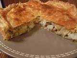 Tourte au poisson, crevettes et légumes