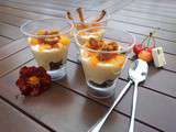 Verrines de pain d’épice, nougat et abricots {Battle food #22}
