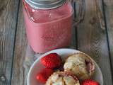 Muffins amandes & fraises {sans lactose}