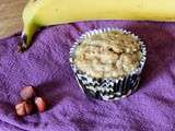 Muffins super sains (banane, pommes, noisettes, avoine)