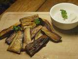 Celle qui faisait...des frites d'aubergines à la sauce de noix de cajou {végétalien}