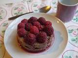 Celle qui faisait...un bavarois à l'avocat et aux framboises {végétalien}