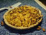 Celle qui faisait...une tarte à la courge spaghetti, aux poireaux et à la poudre de girolles {végétalien}