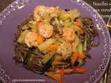 Nouilles soba aux crevettes et légumes...Escapade en Cuisine