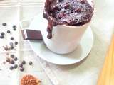 Mug cake chocolat, café instantané au micro-ondes