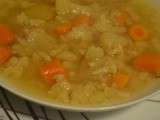 Soupe de légumes: poireaux, carottes, pdt et choux fleur [Ultra simple]