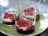 Coupe légère aux myrtilles et aux framboises (sans caséine de lait)