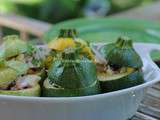 Courgettes farcies du week end : olives noires et thon