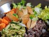 Donburi carotte, courgette et filet de poulet noir : What’s for lunch today